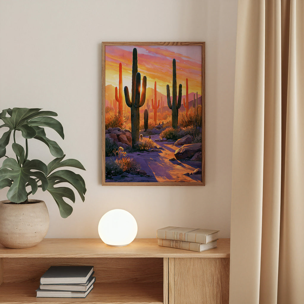 Saguaro National Park Watercolor Art