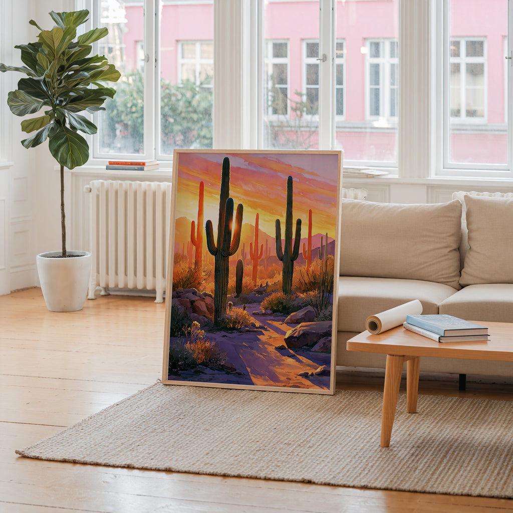 Saguaro National Park Watercolor Art