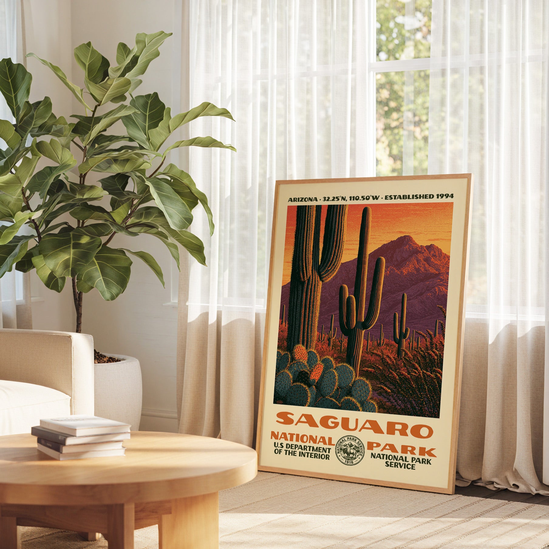 Saguaro National Park Vintage WPA Art