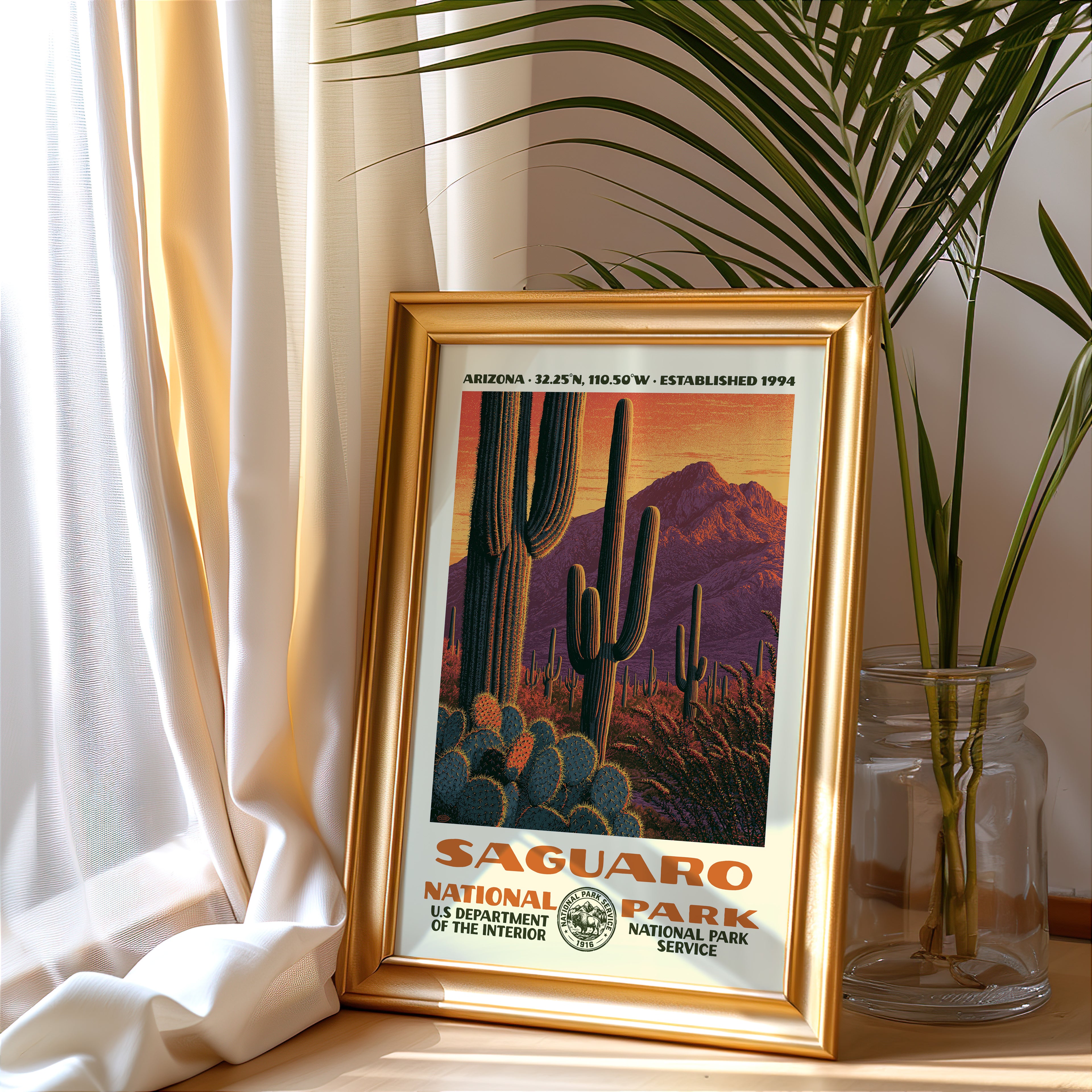 Saguaro National Park Vintage WPA Art