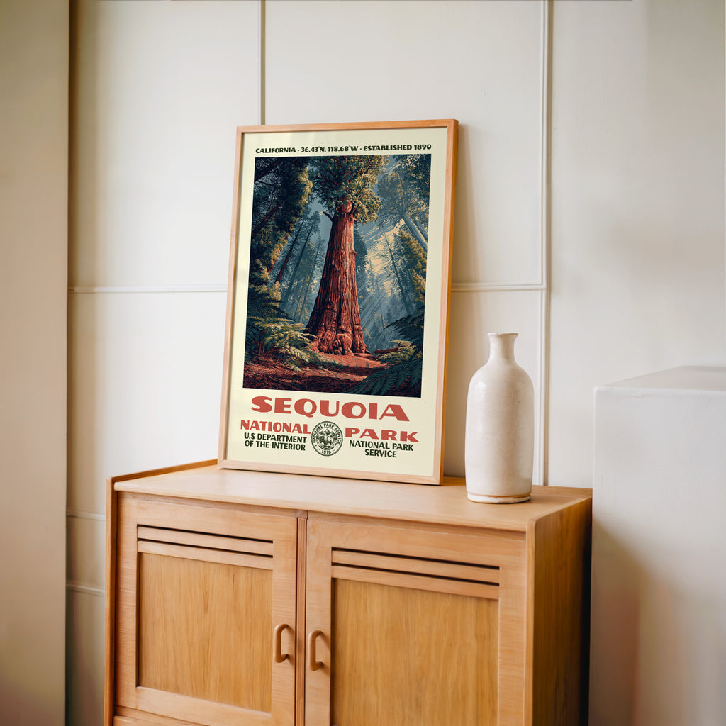 Sequoia National Park Vintage WPA Art