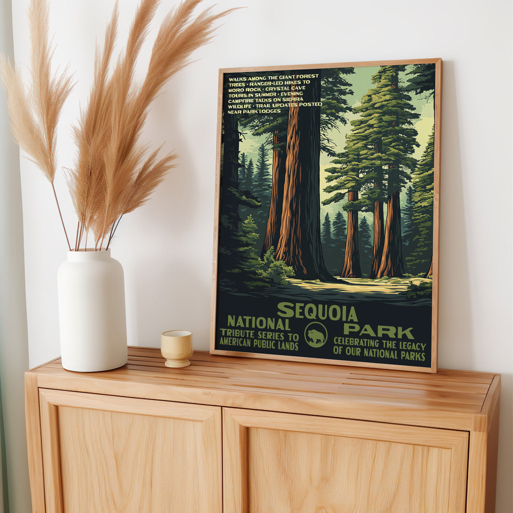 Sequoia National Park Vintage WPA Art