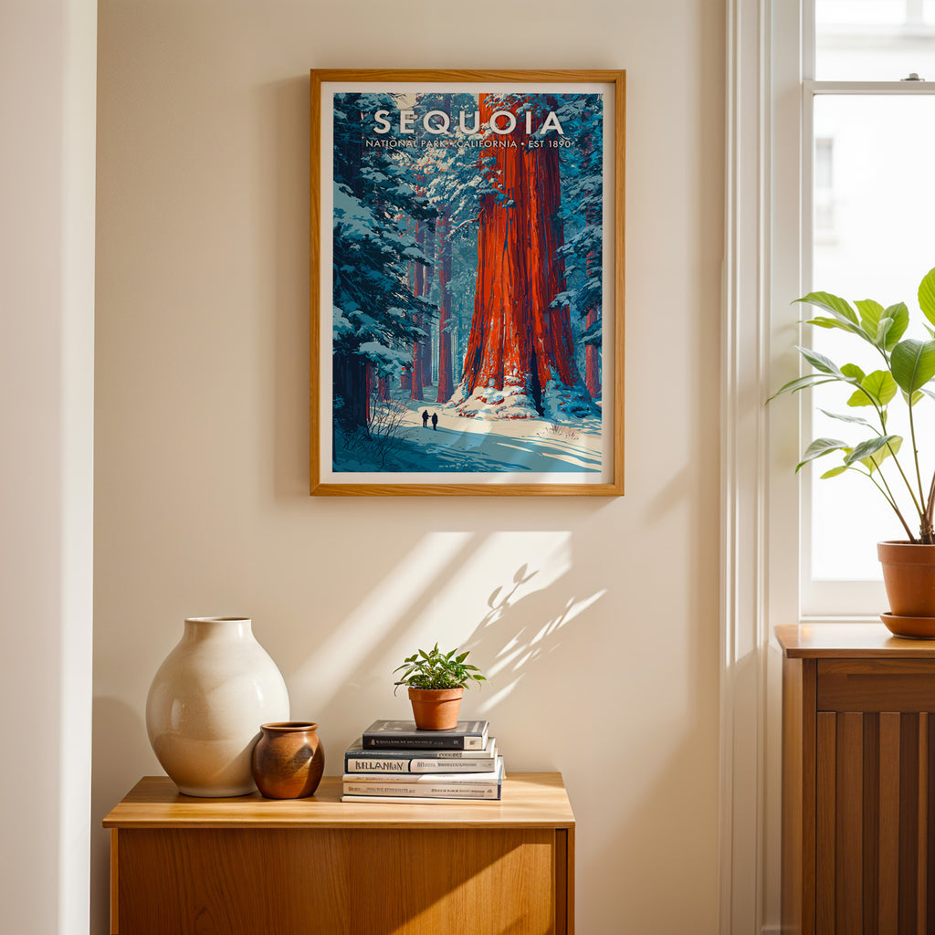 Retro Sequoia National Park Print