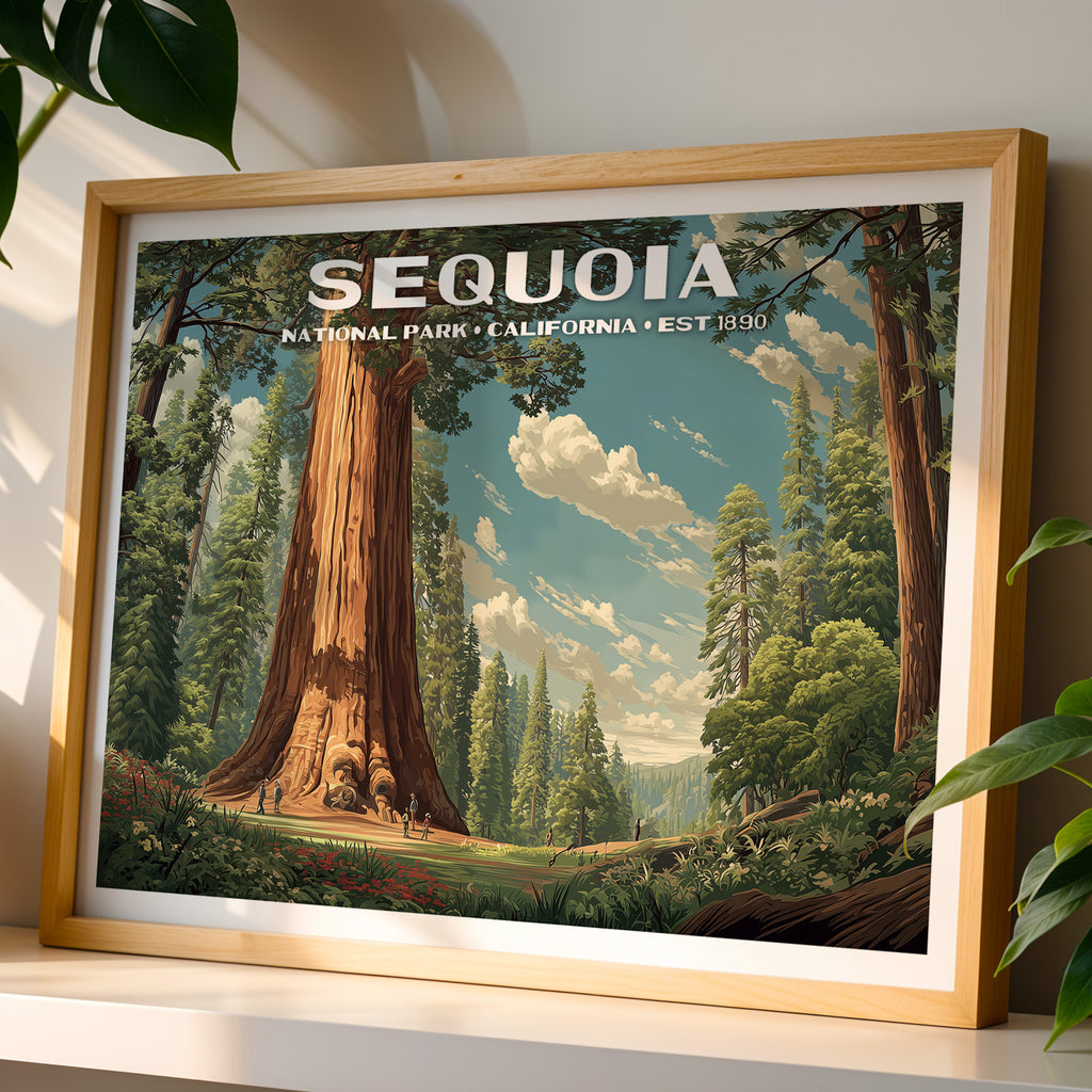 Sequoia National Park Horizontal Vintage Art