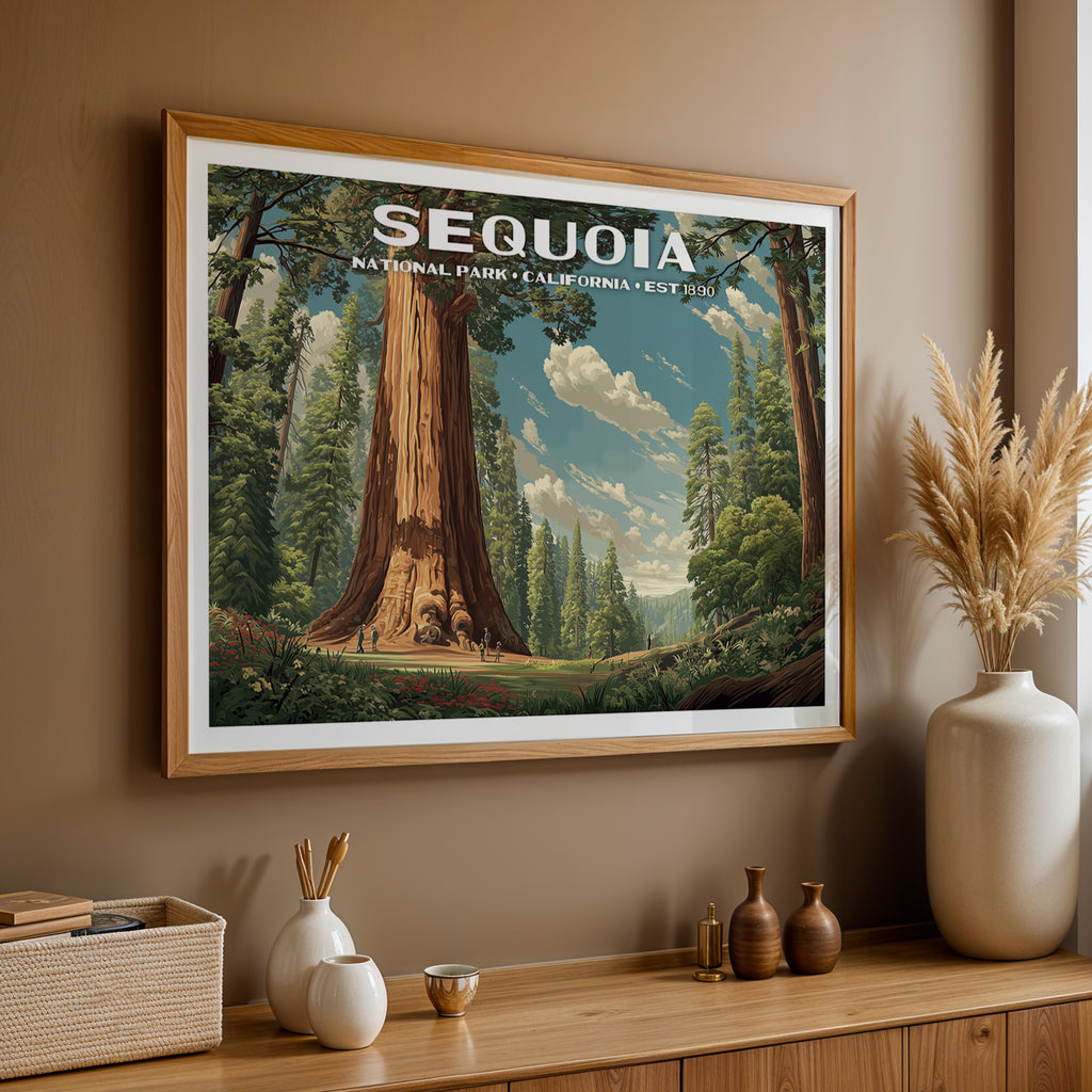 Sequoia National Park Horizontal Vintage Art
