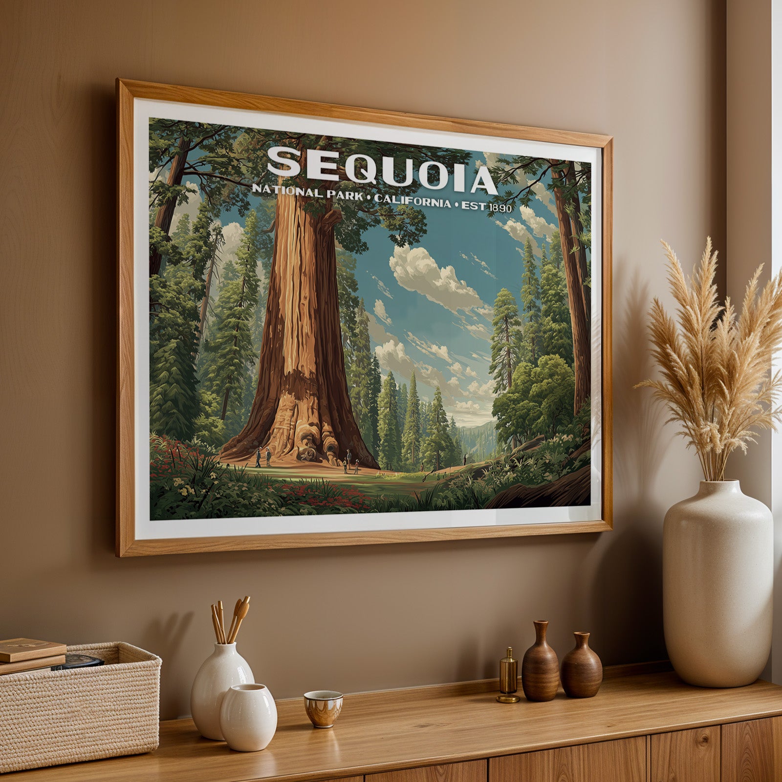 Sequoia National Park Horizontal Vintage Art