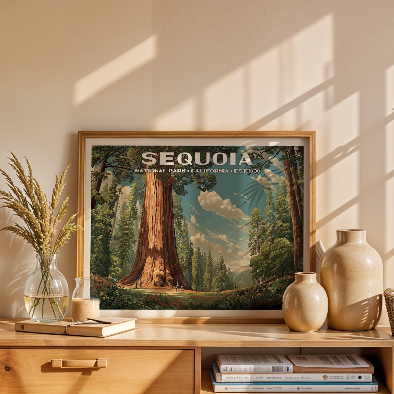 Sequoia National Park Horizontal Vintage Art