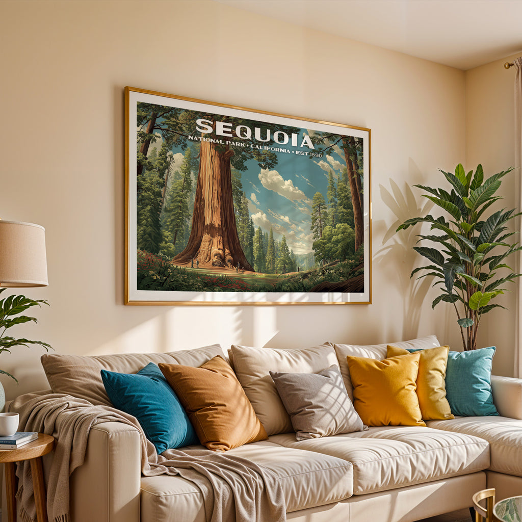 Sequoia National Park Horizontal Vintage Art