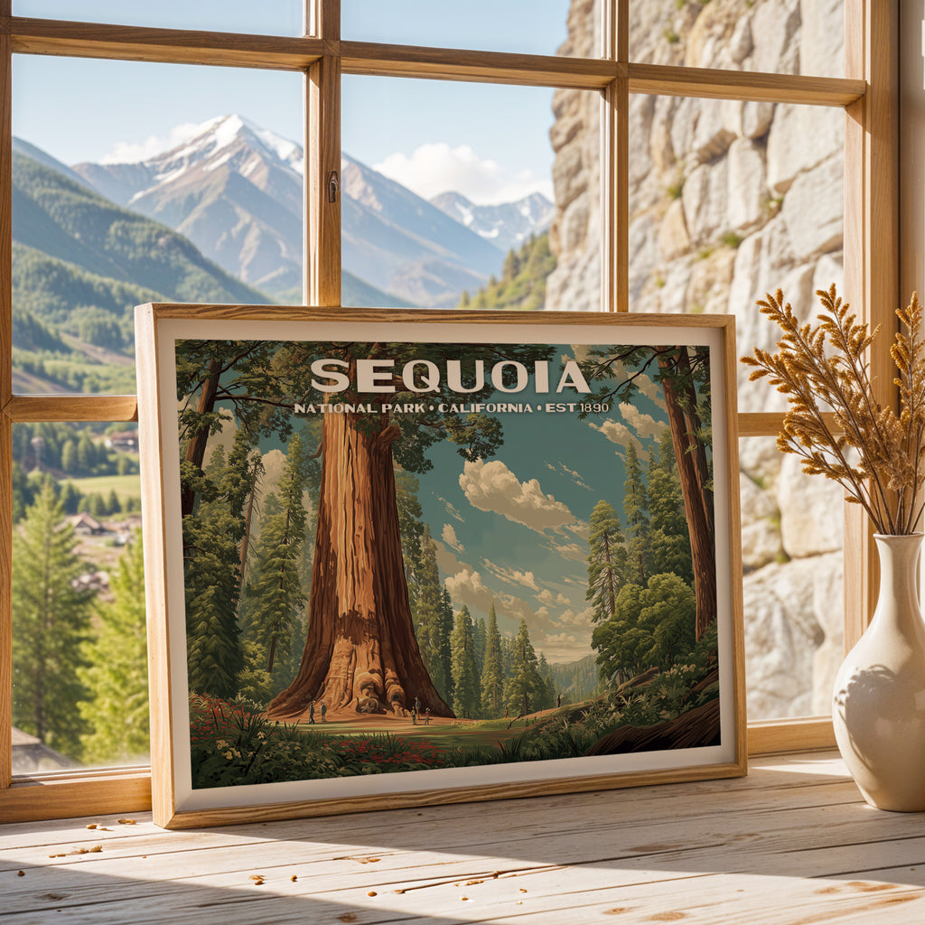 Sequoia National Park Horizontal Vintage Art