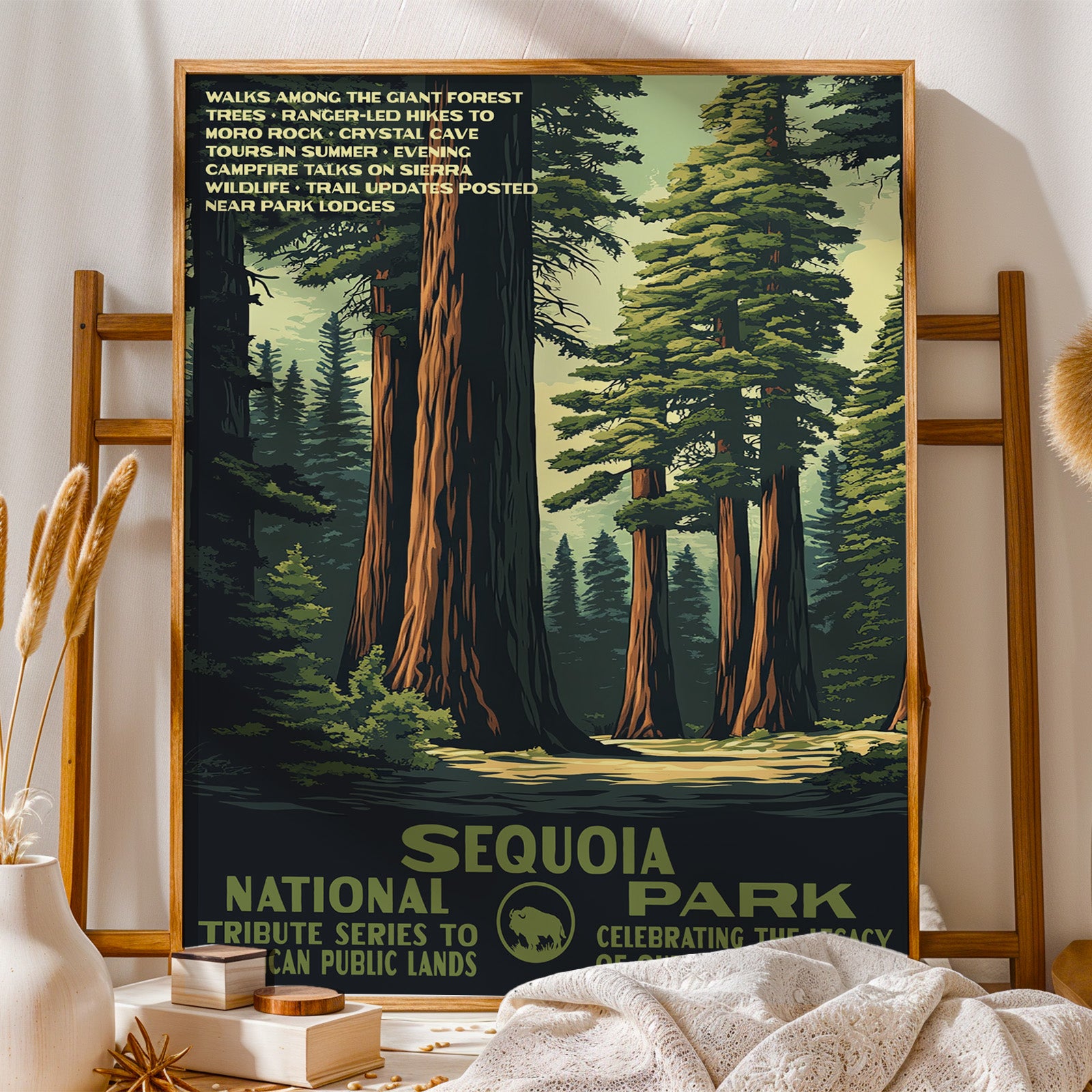 Sequoia National Park Vintage WPA Art