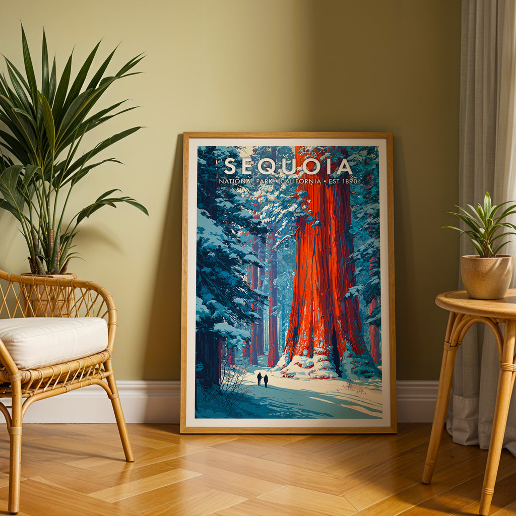 Retro Sequoia National Park Print