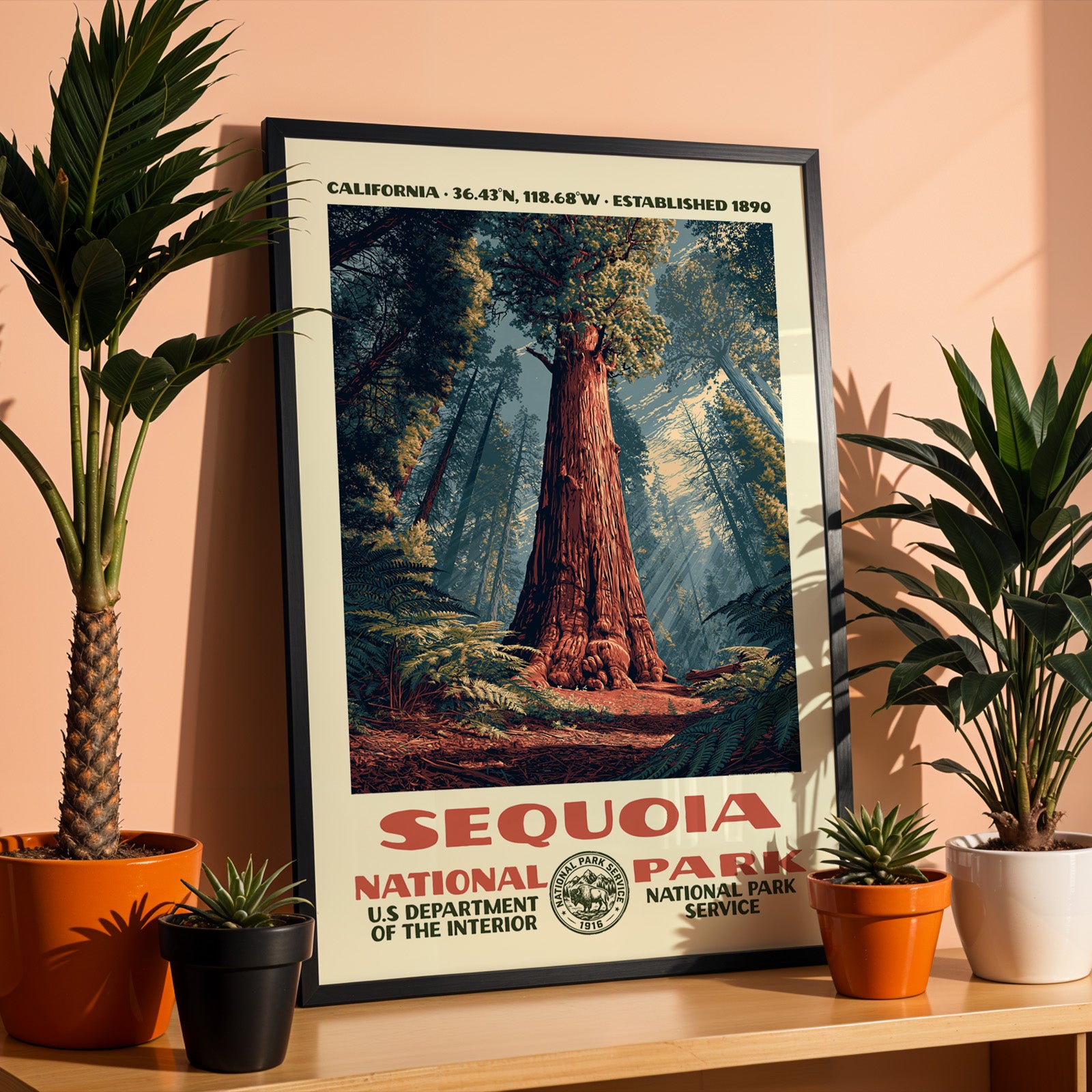 Sequoia National Park Vintage WPA Art