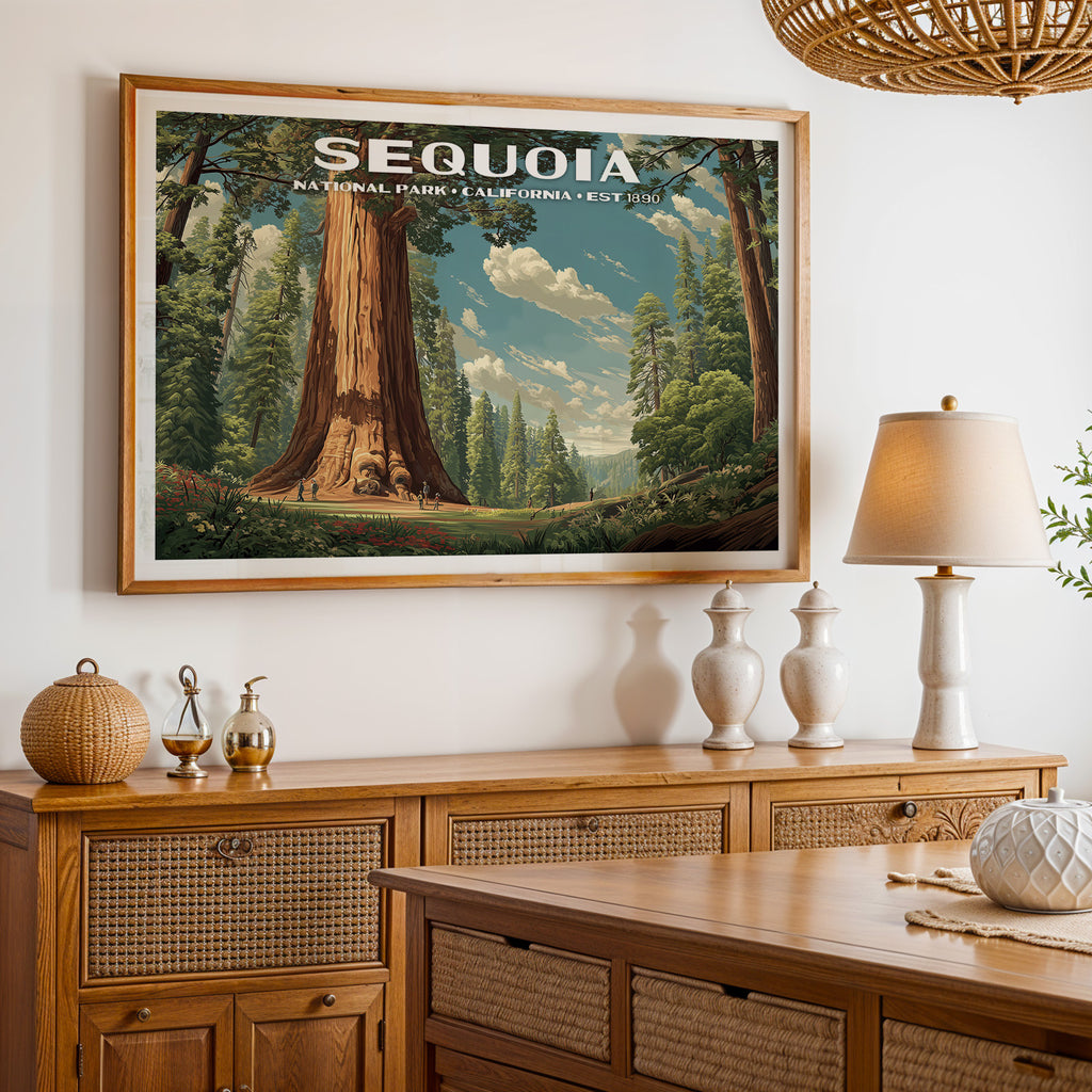 Sequoia National Park Horizontal Vintage Art