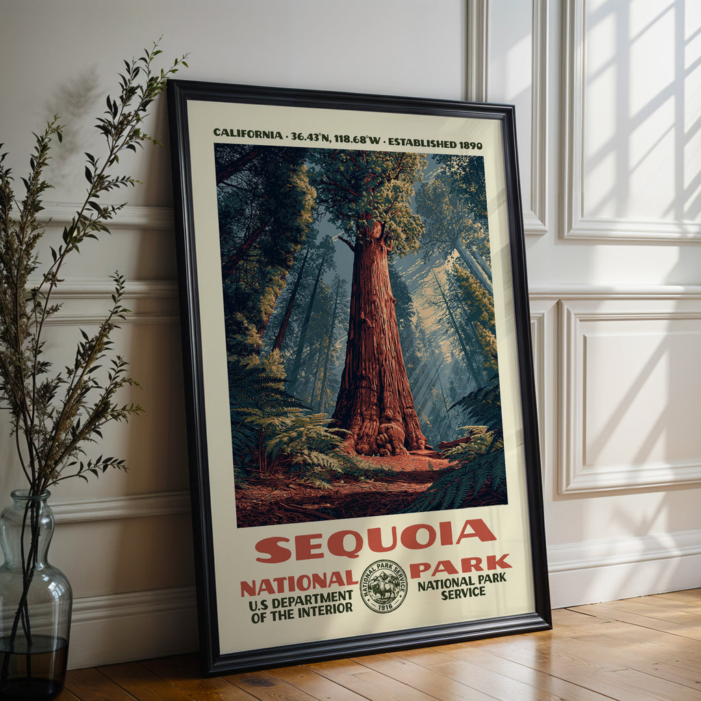 Sequoia National Park Vintage WPA Art