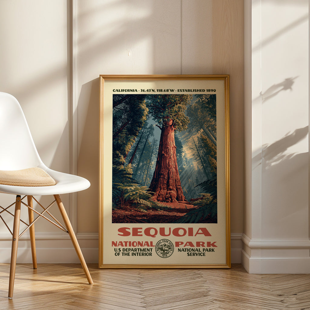 Sequoia National Park Vintage WPA Art