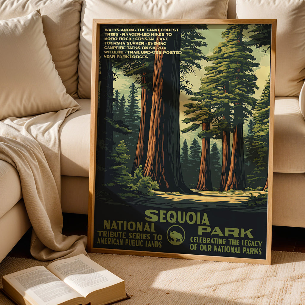 Sequoia National Park Vintage WPA Art