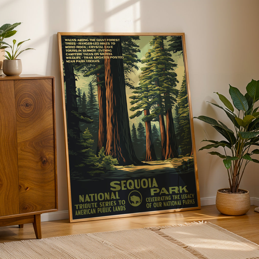 Sequoia National Park Vintage WPA Art