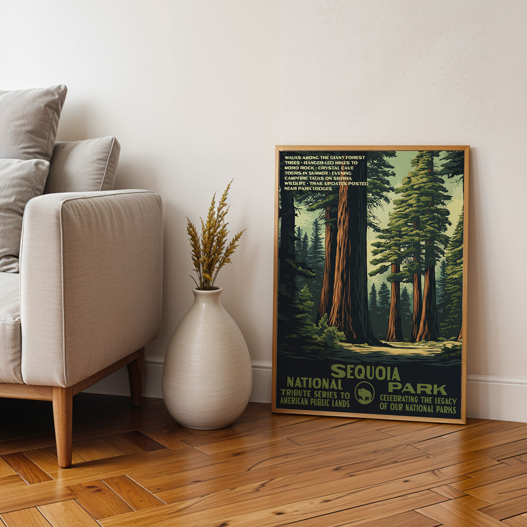 Sequoia National Park Vintage WPA Art