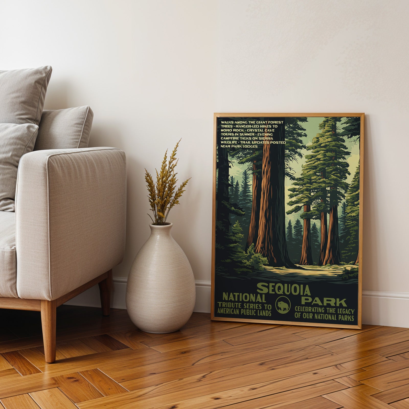 Sequoia National Park Vintage WPA Art