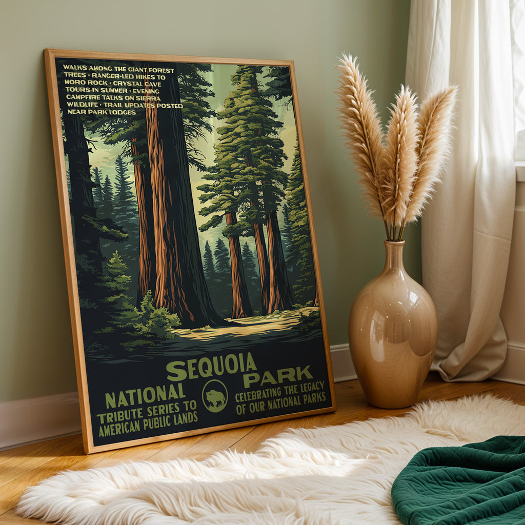 Sequoia National Park Vintage WPA Art
