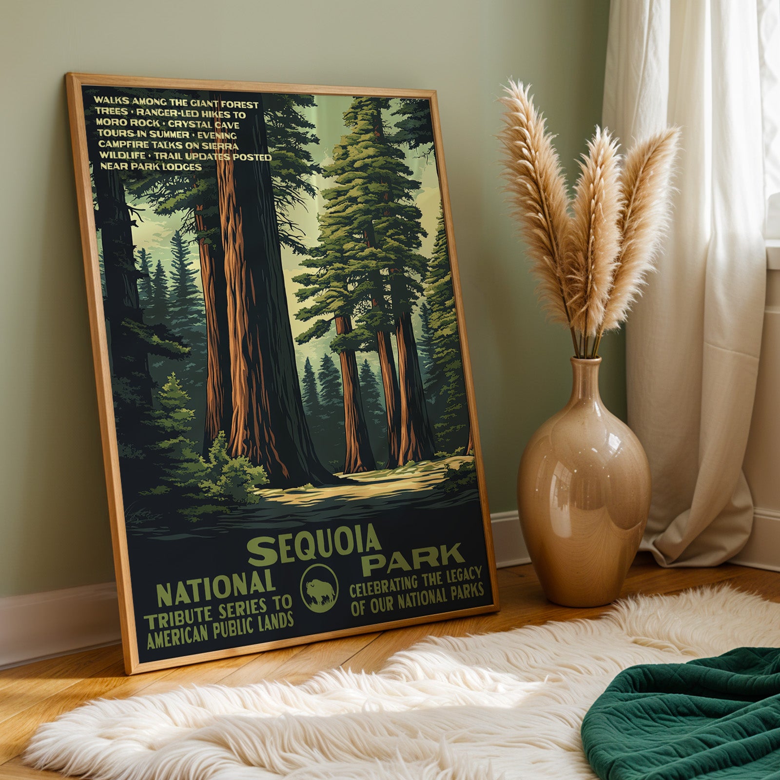 Sequoia National Park Vintage WPA Art