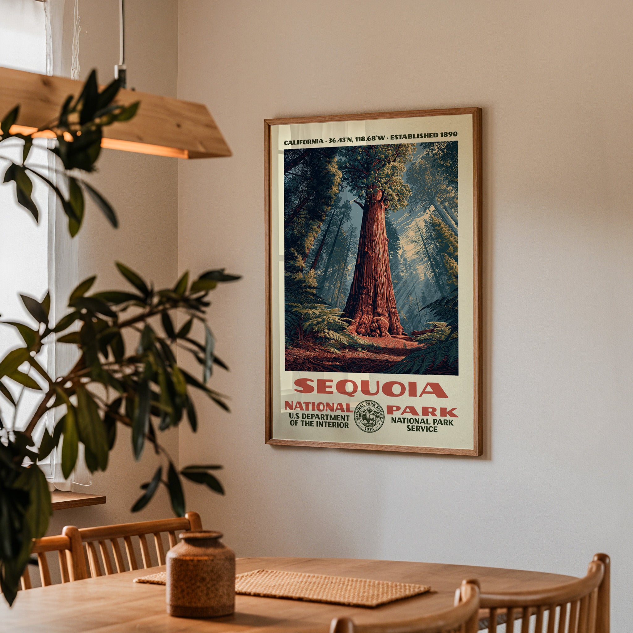 Sequoia National Park Vintage WPA Art