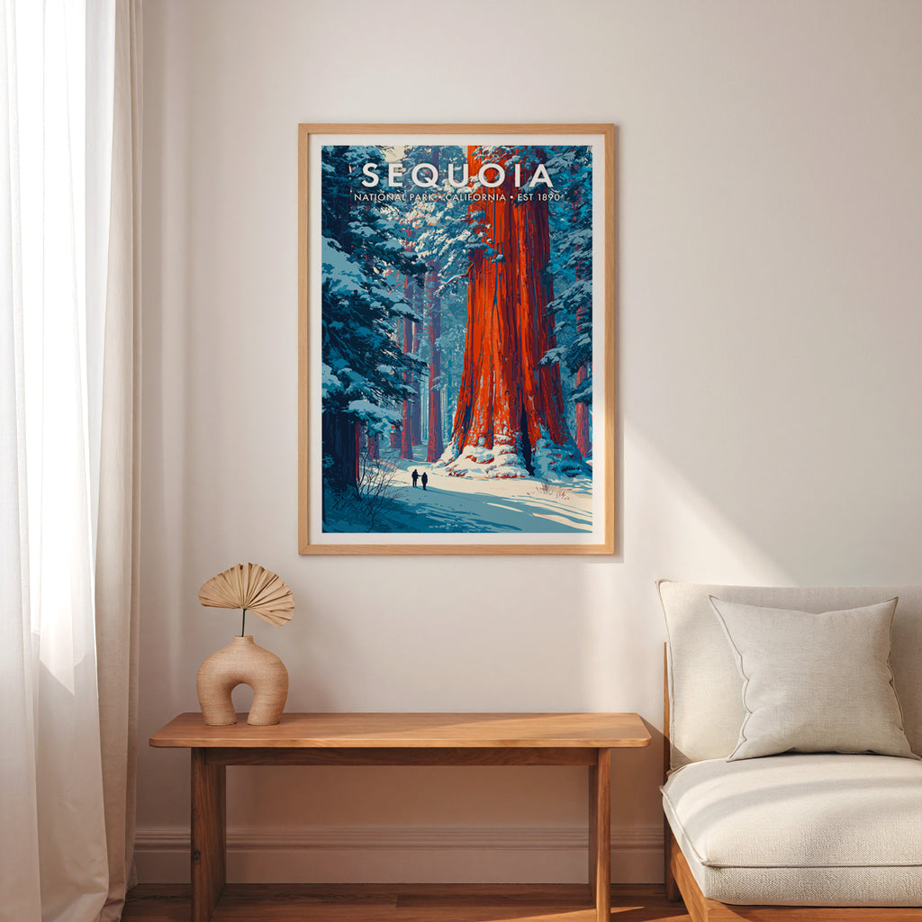 Retro Sequoia National Park Print