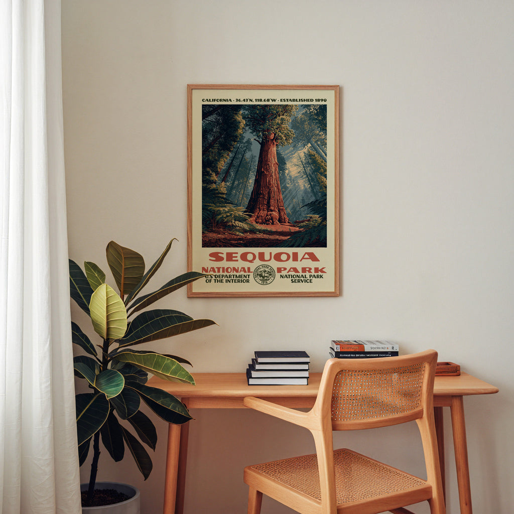 Sequoia National Park Vintage WPA Art
