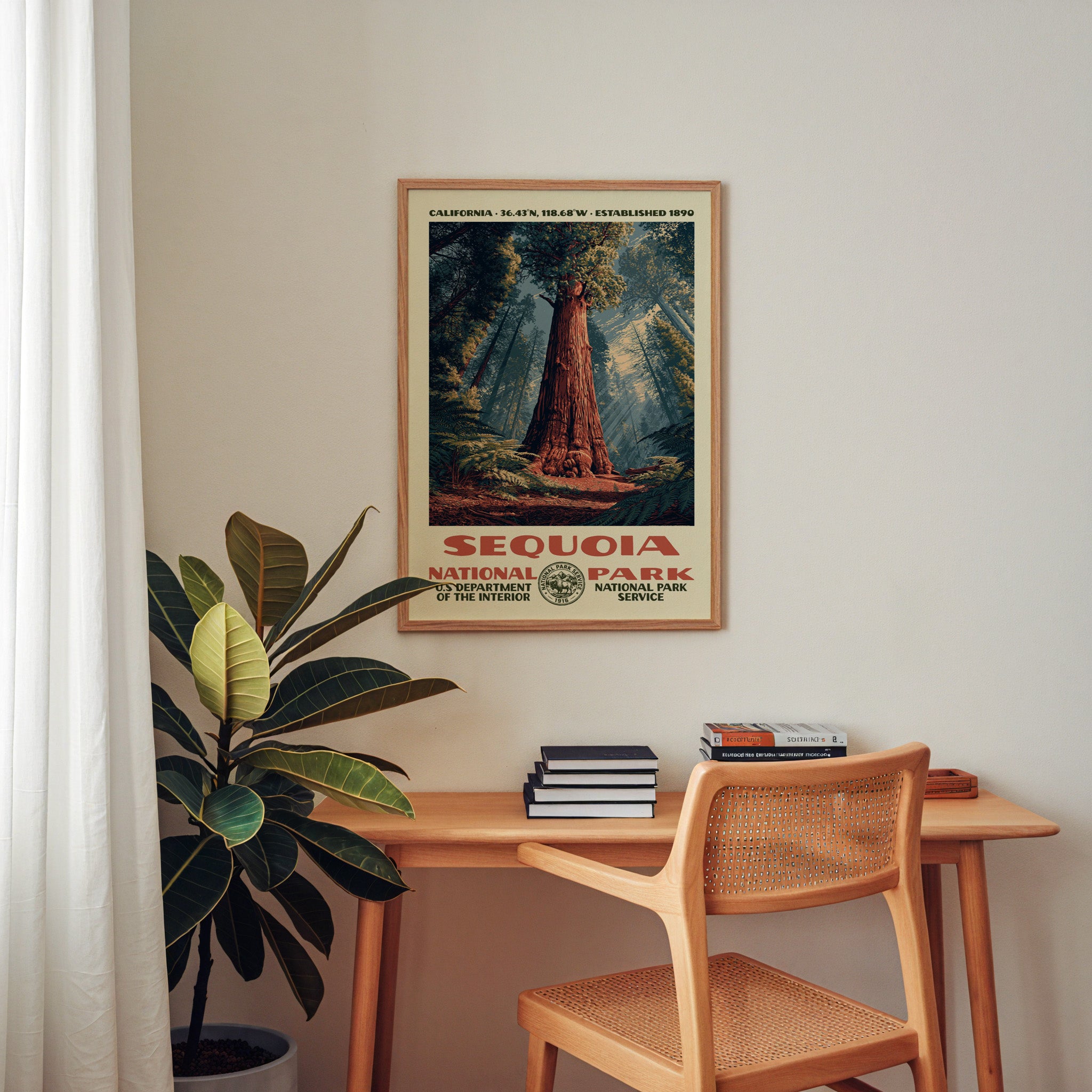 Sequoia National Park Vintage WPA Art