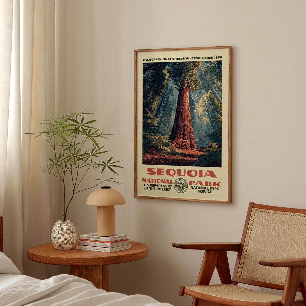 Sequoia National Park Vintage WPA Art