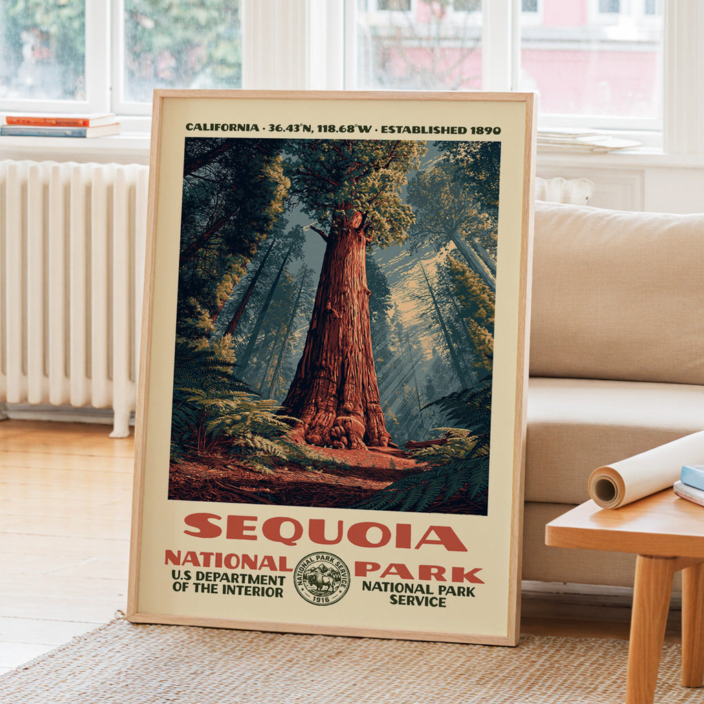 Sequoia National Park Vintage WPA Art