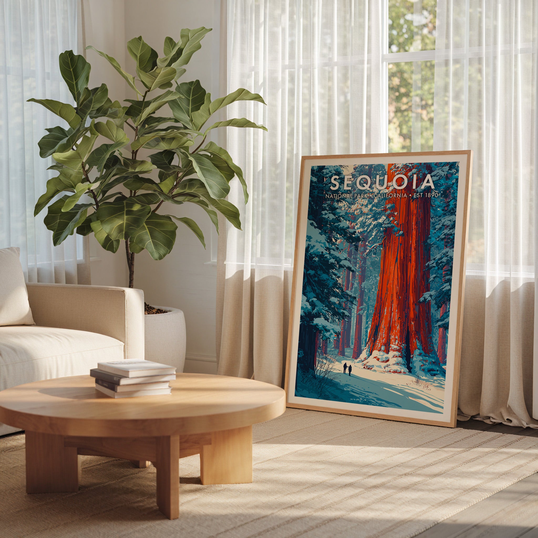 Retro Sequoia National Park Print