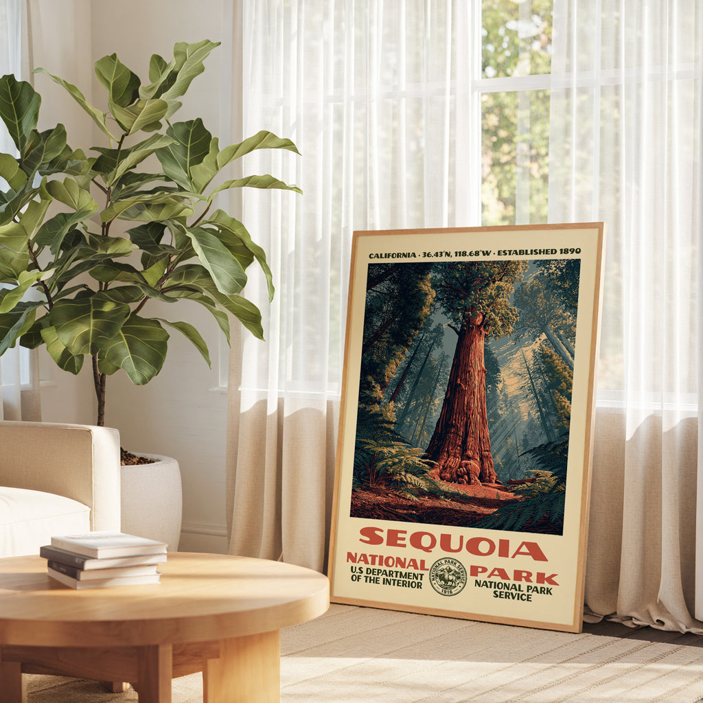 Sequoia National Park Vintage WPA Art