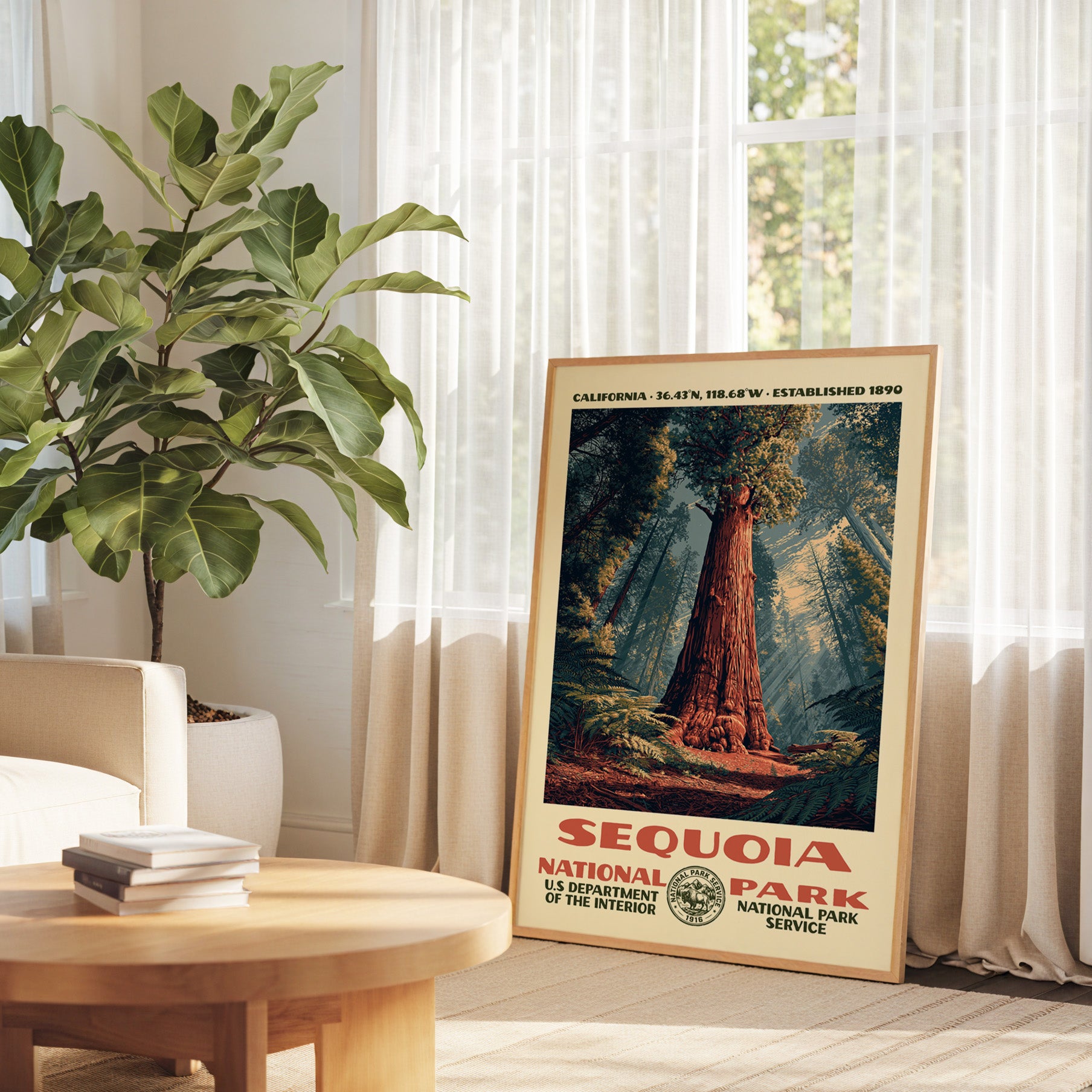 Sequoia National Park Vintage WPA Art
