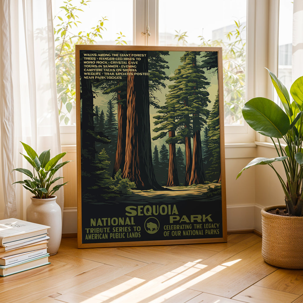 Sequoia National Park Vintage WPA Art