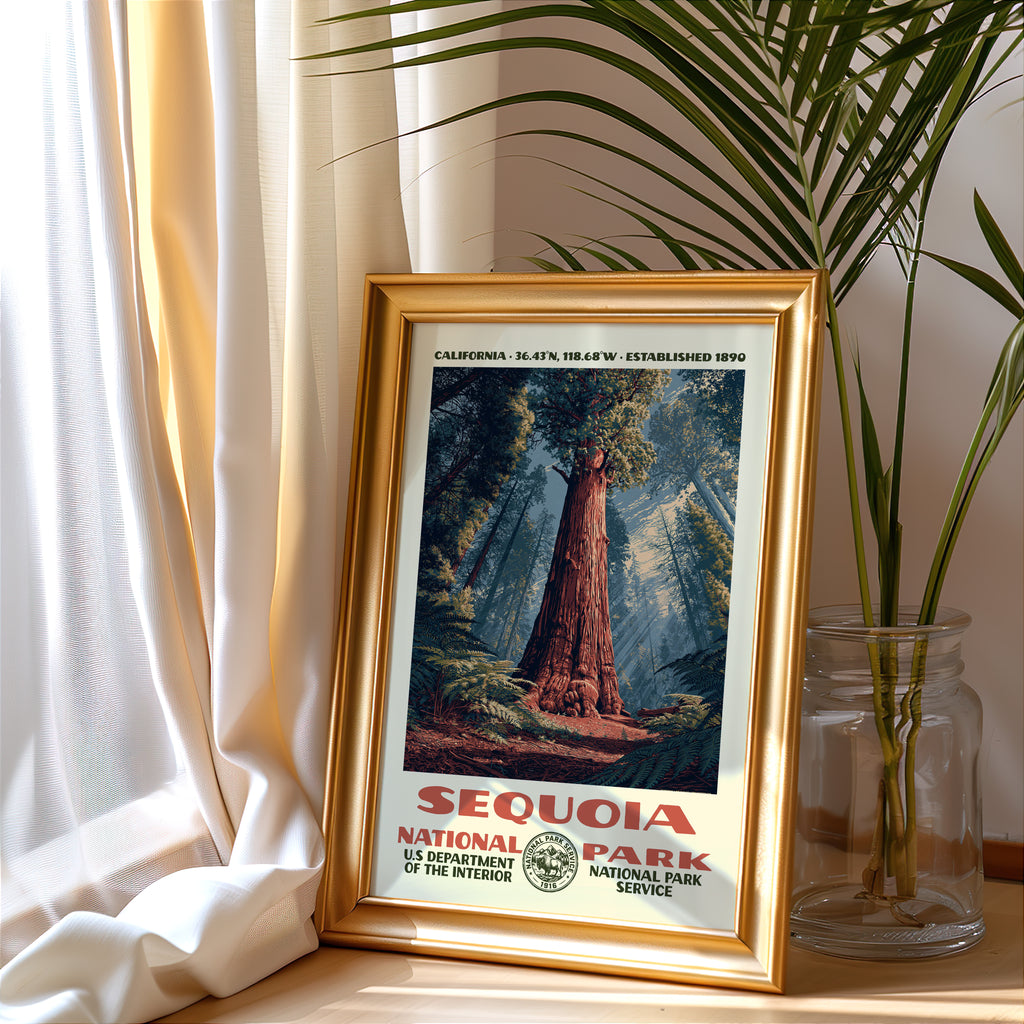 Sequoia National Park Vintage WPA Art