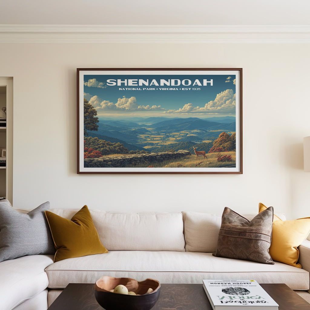 Shenandoah National Park Horizontal Vintage Art