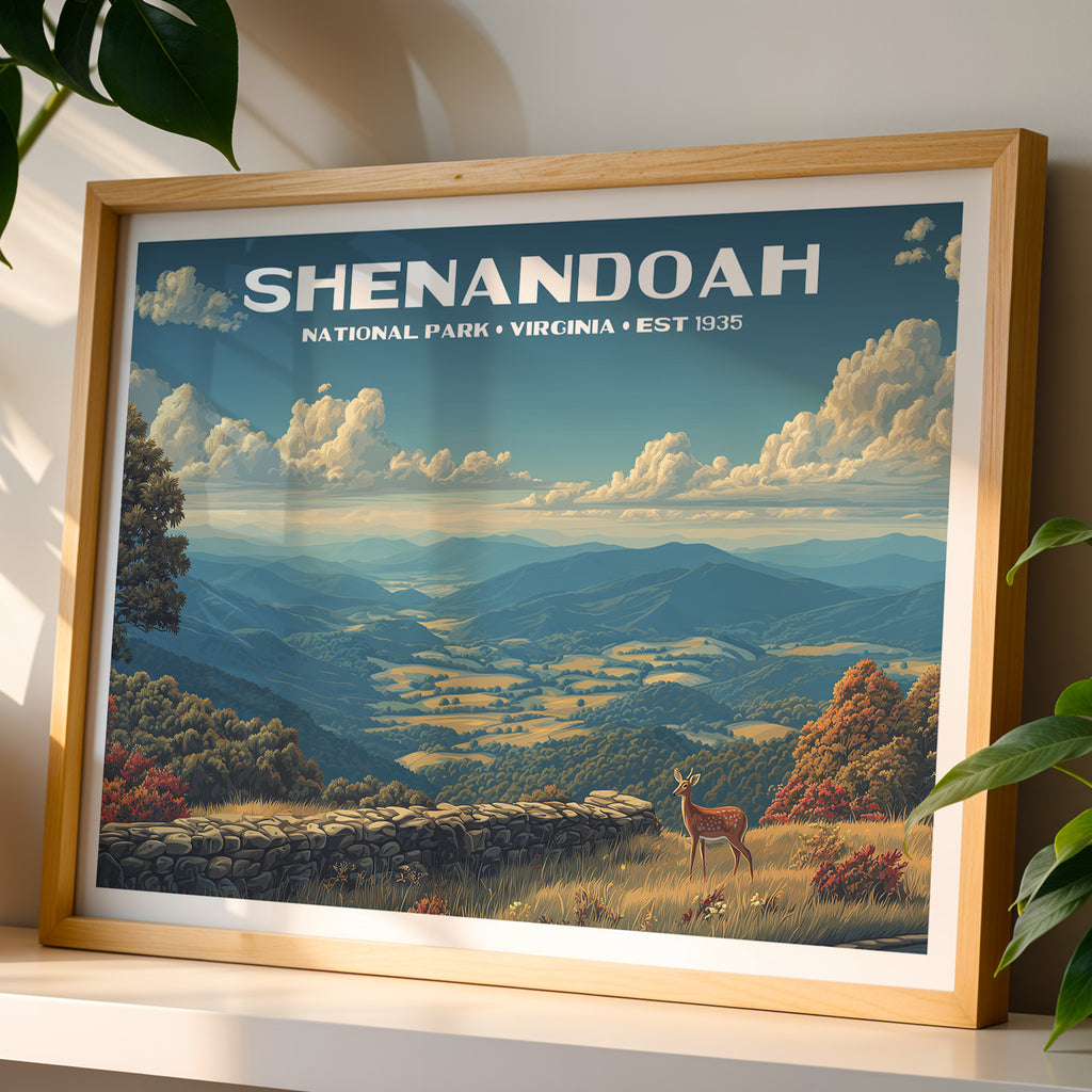 Shenandoah National Park Horizontal Vintage Art