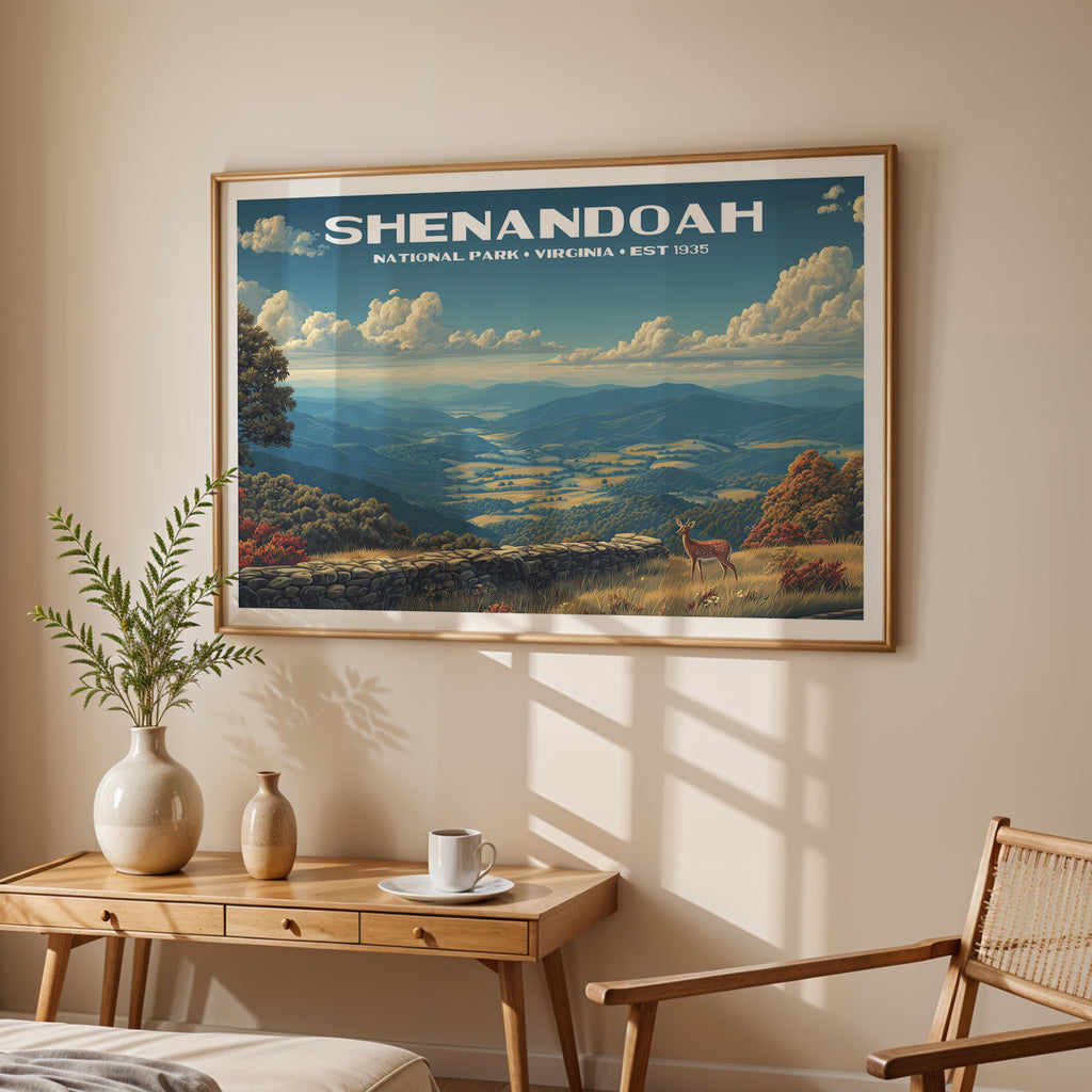 Shenandoah National Park Horizontal Vintage Art
