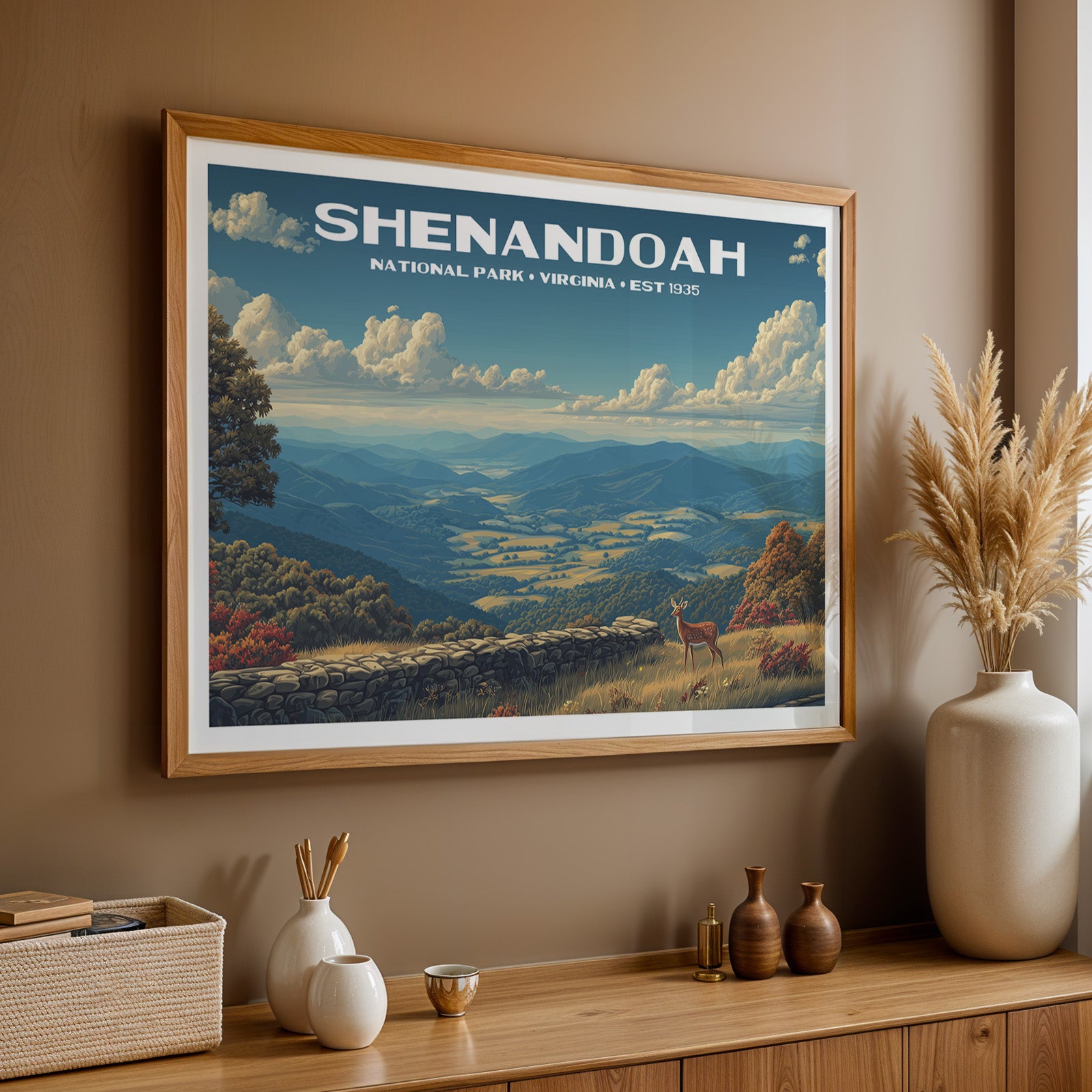 Shenandoah National Park Horizontal Vintage Art