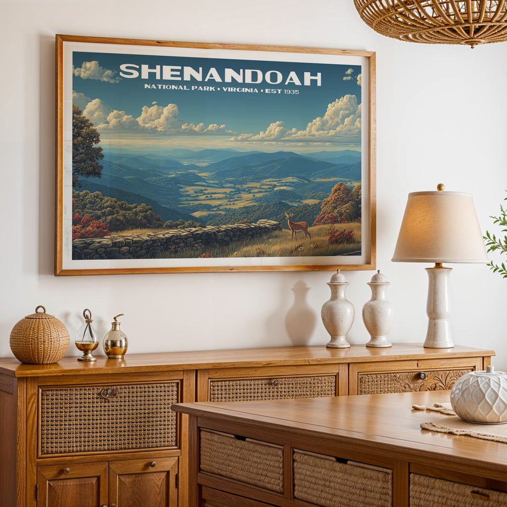 Shenandoah National Park Horizontal Vintage Art