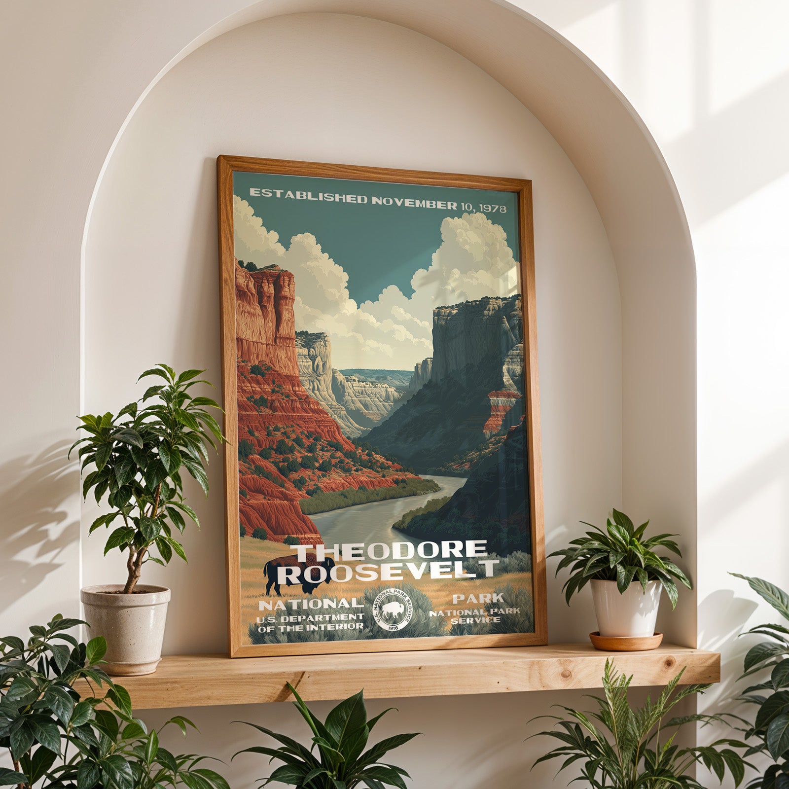 Theodore Roosevelt National Park Vintage WPA