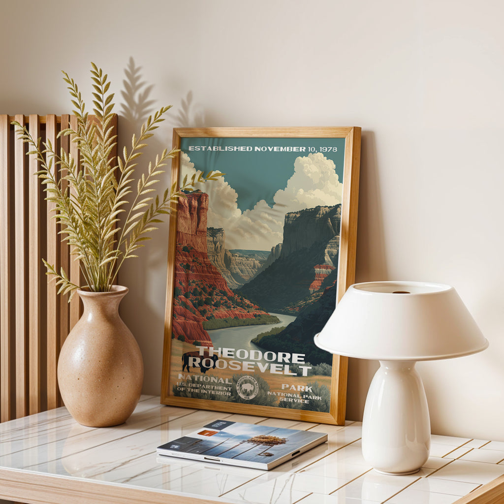 Theodore Roosevelt National Park Vintage WPA