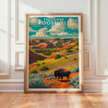Retro Theodore Roosevelt National Park Print