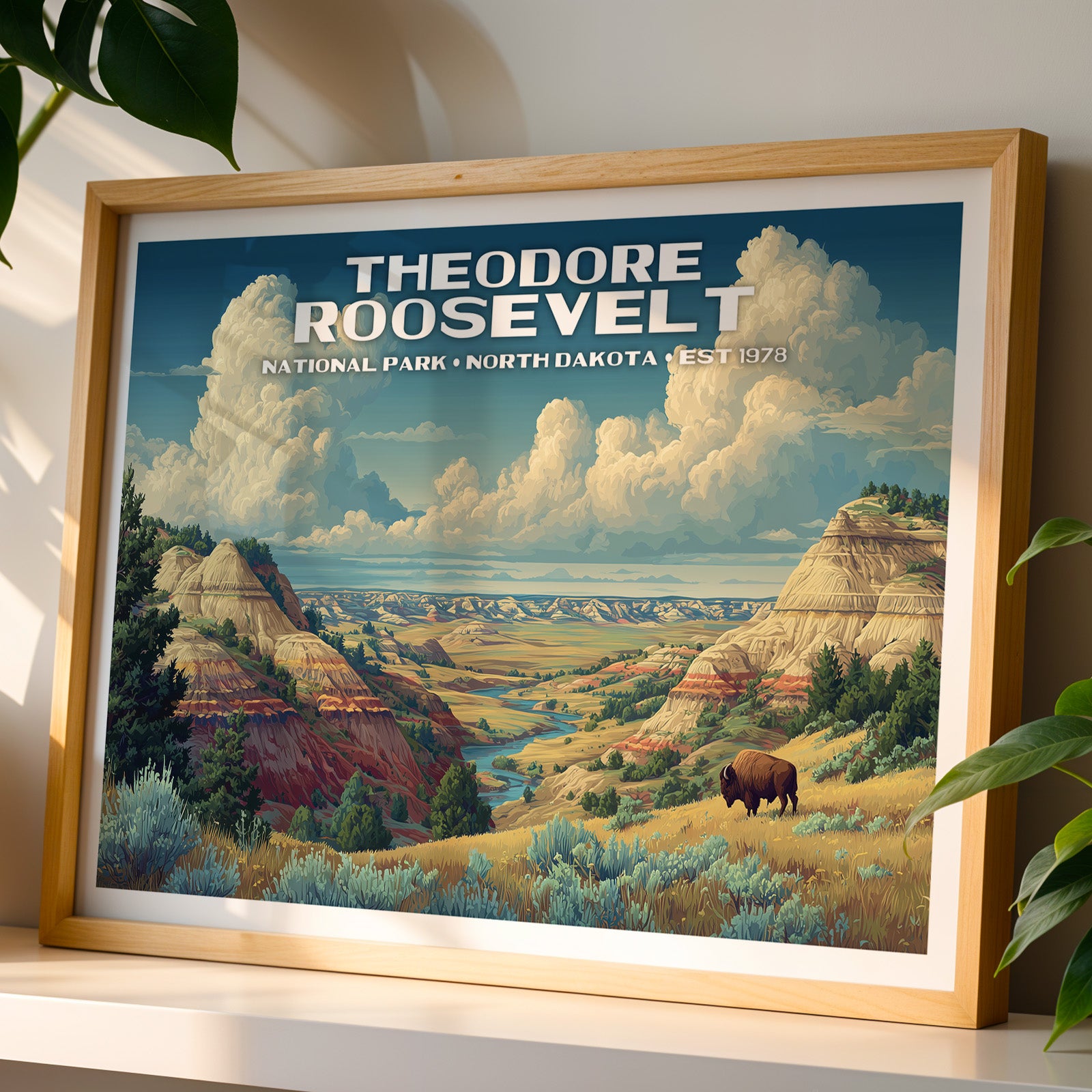 Theodore Roosevelt National Park Horizontal Vintage Art