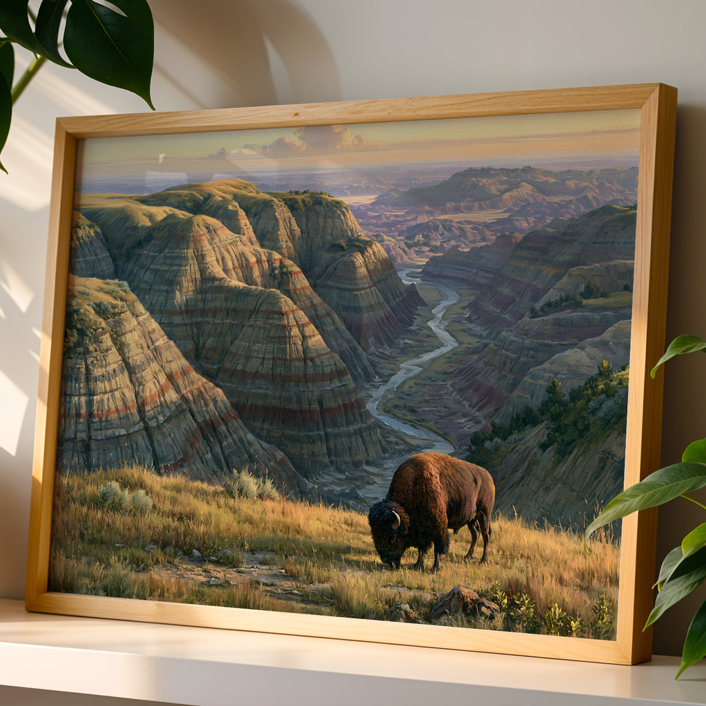 Theodore Roosevelt National Park Classical Oil Painting