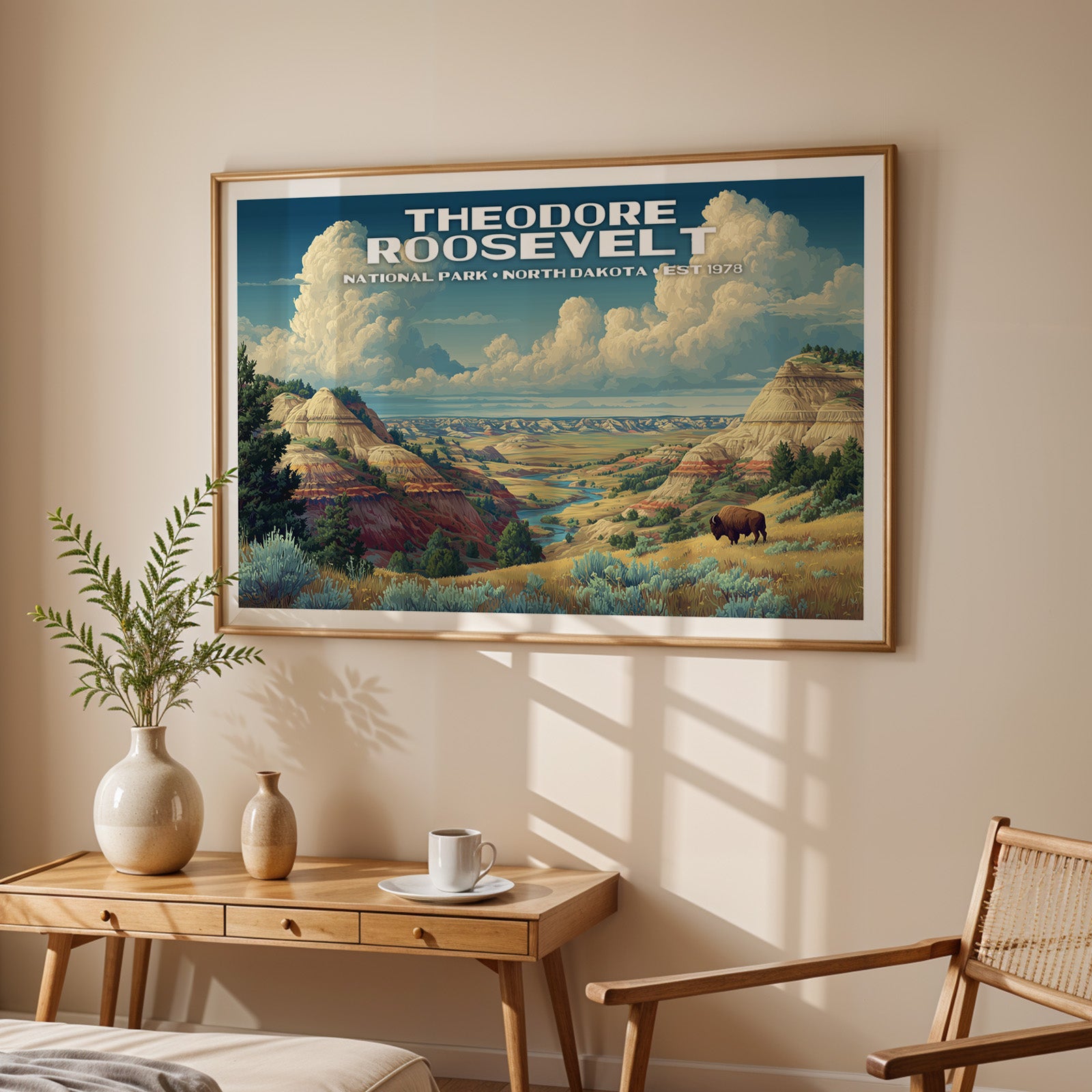 Theodore Roosevelt National Park Horizontal Vintage Art