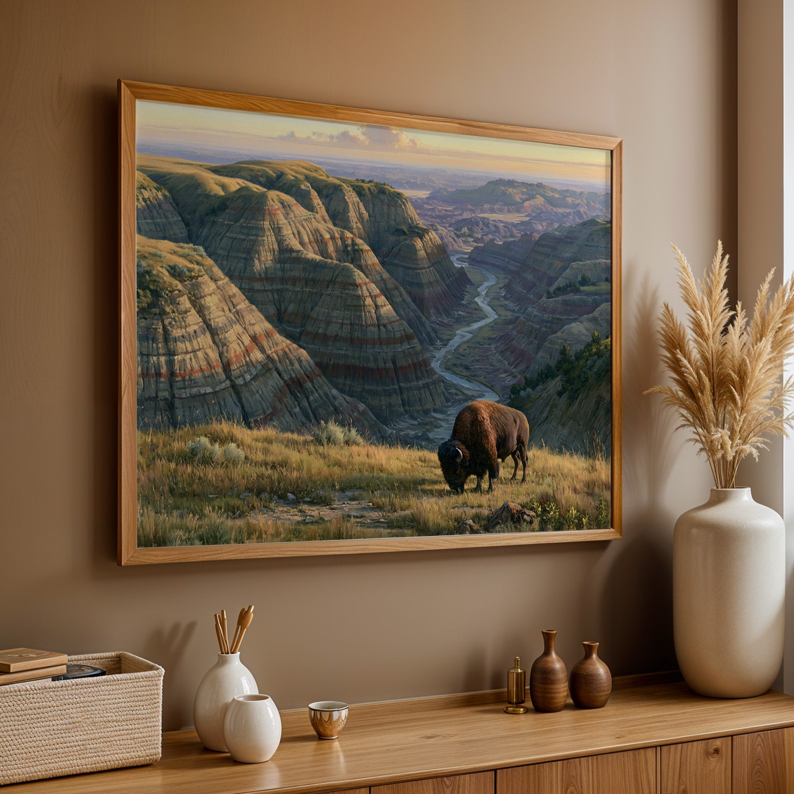 Theodore Roosevelt National Park Classical Oil Painting