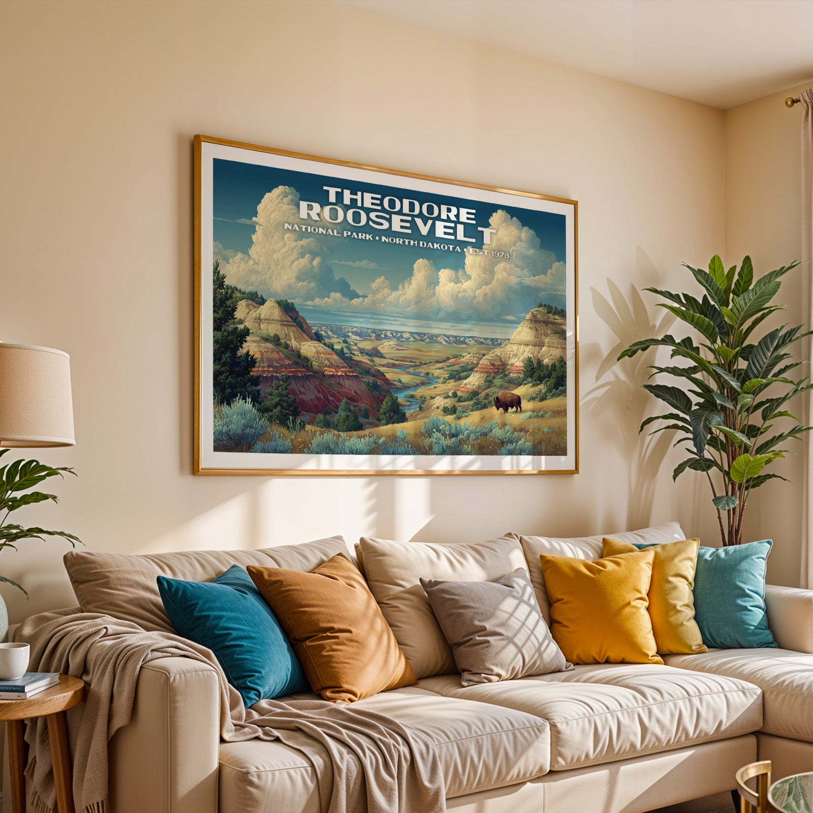 Theodore Roosevelt National Park Horizontal Vintage Art