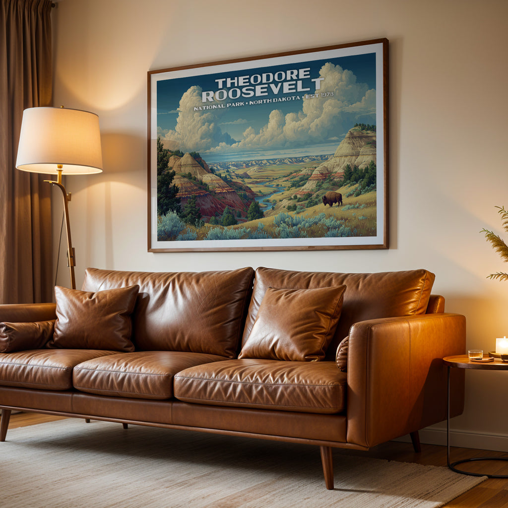 Theodore Roosevelt National Park Horizontal Vintage Art